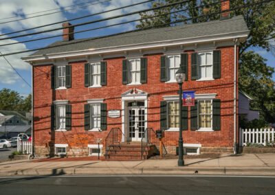 Red brick building front view