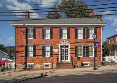 Red brick building front view