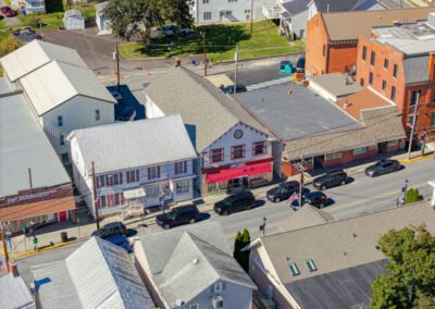 Aerial view of buildings