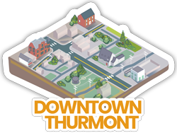 Isometric illustration of downtown Thurmont