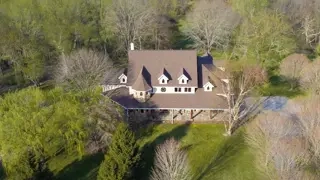 Drone clips of mansion in the forest