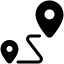 Icon of map points connected
