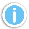 Blue circle with i in the center