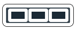 three rectangles icon